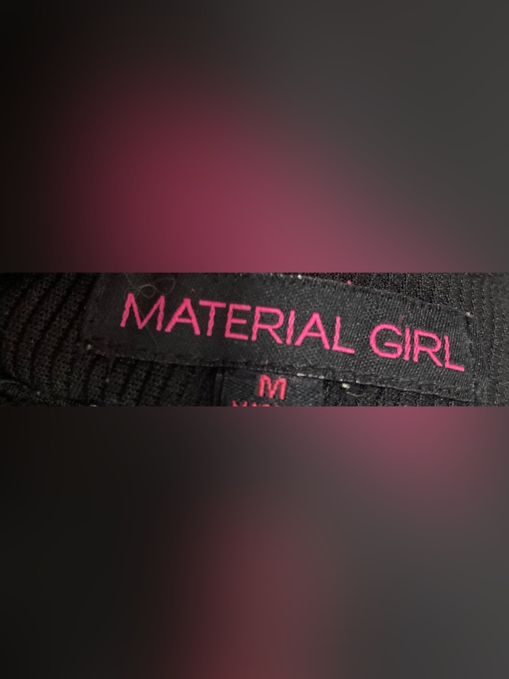 Material Girl Black Ribbed Halter Top - Picture 2 of 3